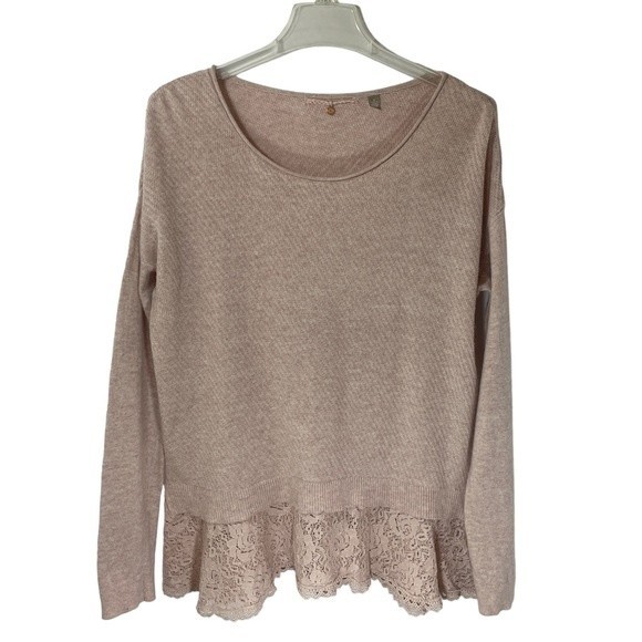 Anthropologie Sweaters - Anthropologie Knitted and Knotted Pink Sweater Oversized Medium